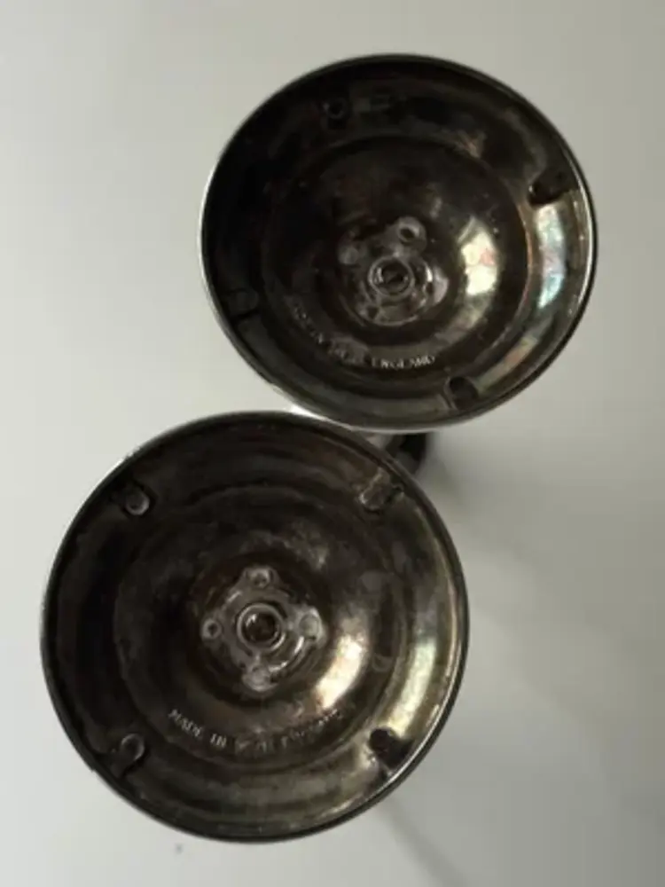 Vintage Silver-Plated English Candlesticks (pair)