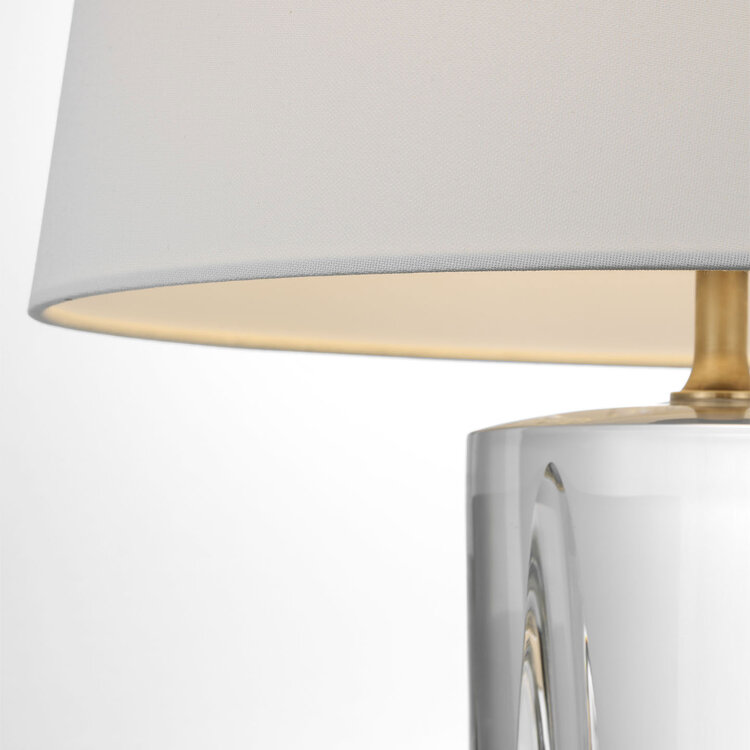 Figlia 27" Cordless V-Cut Round Table Lamp
