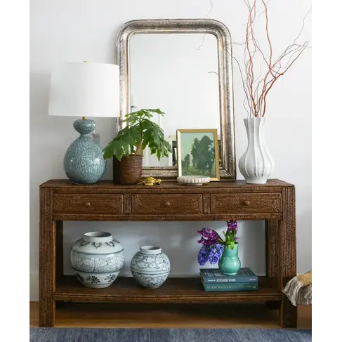 Rattan Console Table (in-stock)