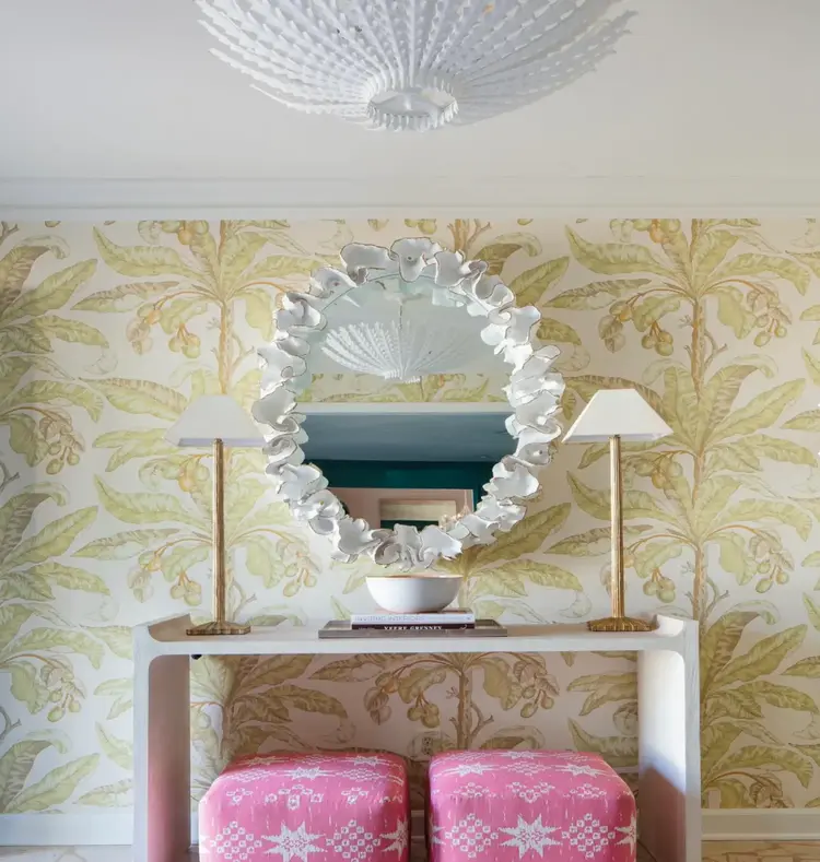 Coco Mirror 47" x 36" faux coral