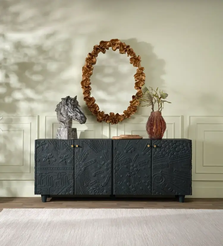 Coco Mirror 47" x 36" faux coral
