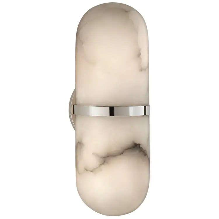 Melange Pill Form Sconce in Alabaster