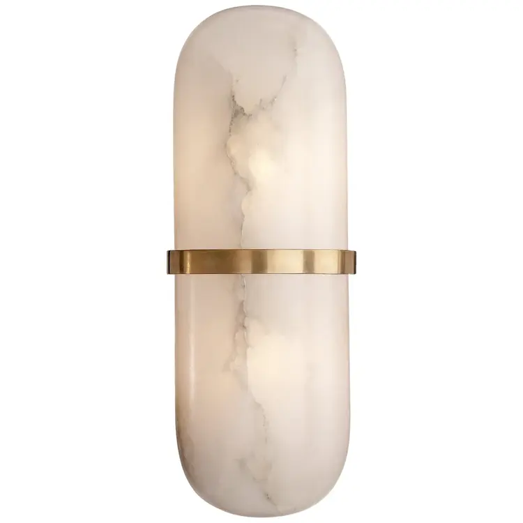Melange Pill Form Sconce in Alabaster
