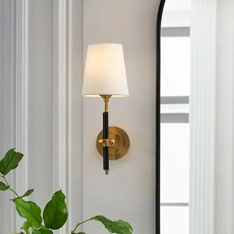 Bryant Leather Wrapped Sconce