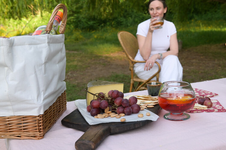 Willow & Fabric Cooler Bag