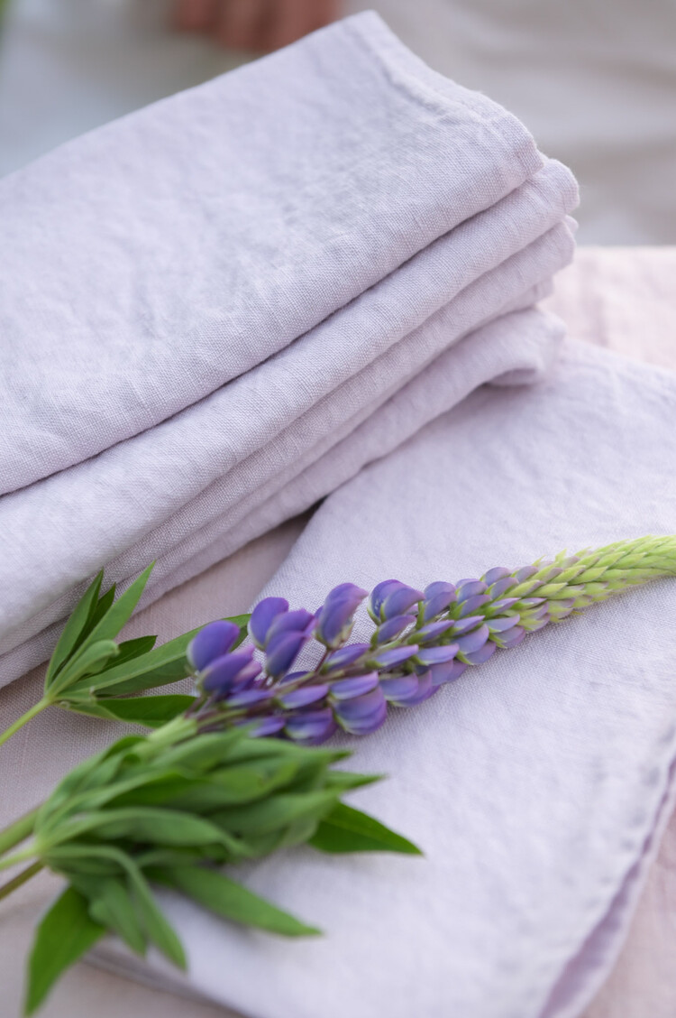 French Linen Napkins in Lilac (set of 6)