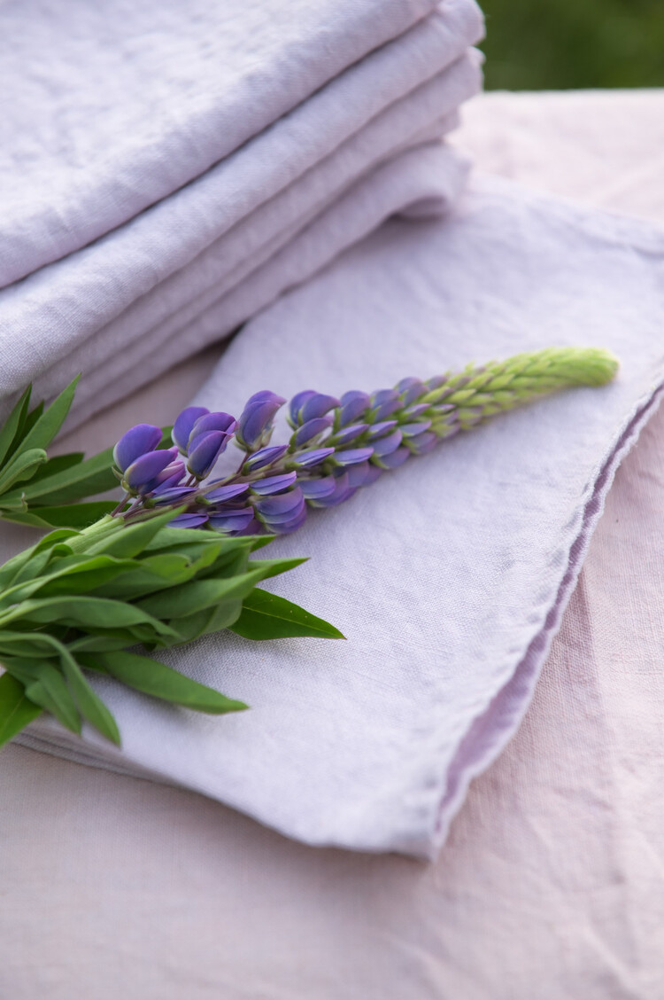 French Linen Napkins in Lilac (set of 6)