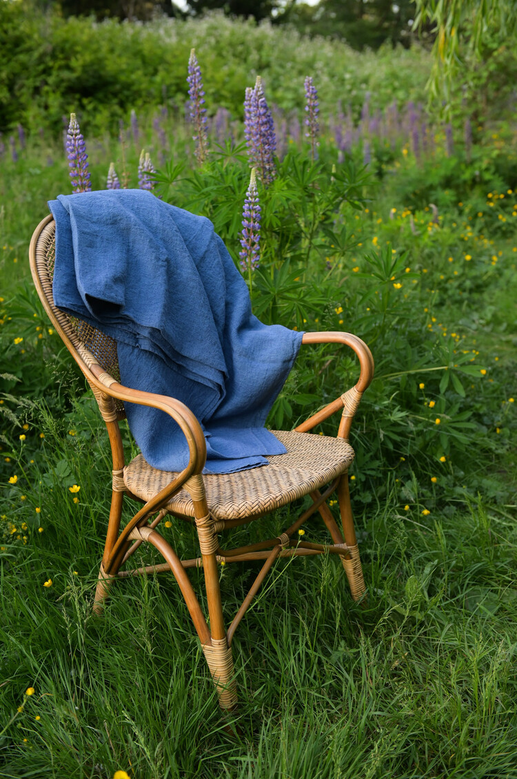 Dark Jeans French Linen Tablecloth
