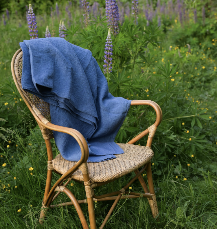 Dark Jeans French Linen Tablecloth