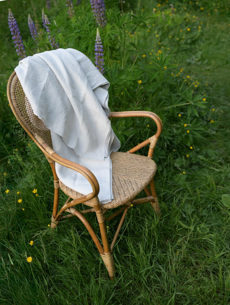 Pearl Grey French Linen Tablecloth