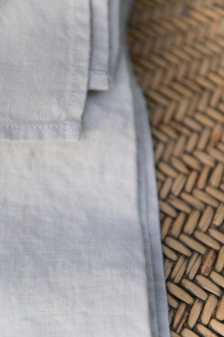 Pearl Grey French Linen Tablecloth