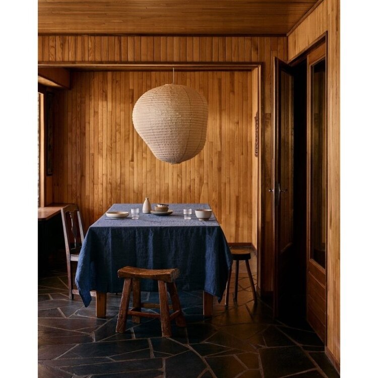 Dark Jeans French Linen Tablecloth