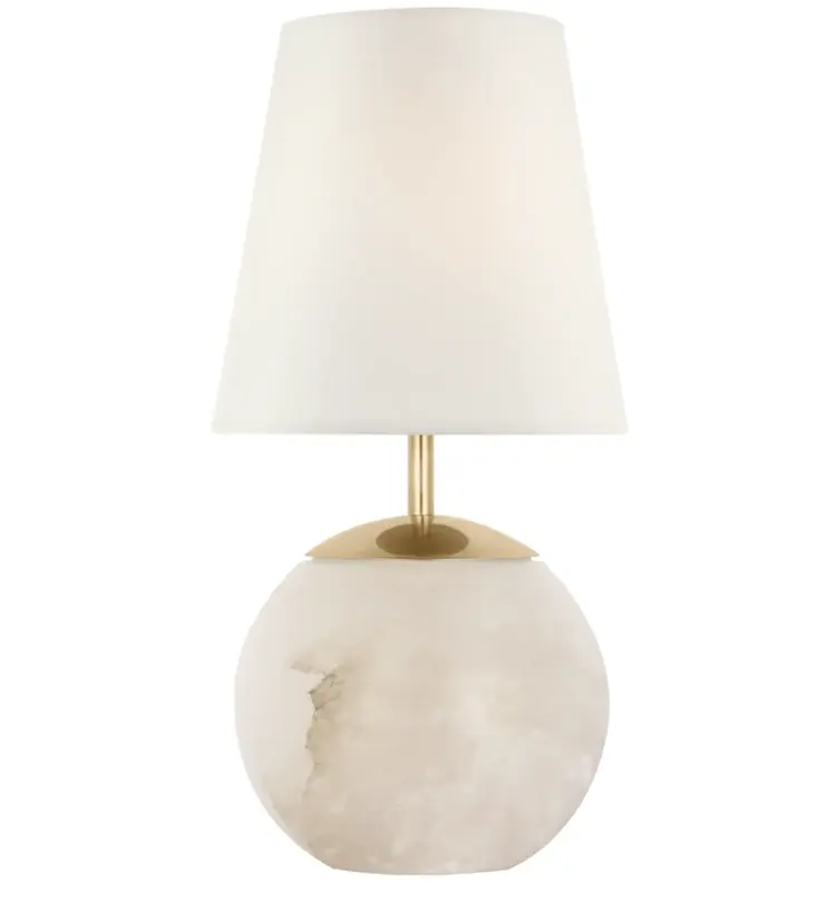 Terri 12" Cordless Accent Lamp in Alabaster or Crystal