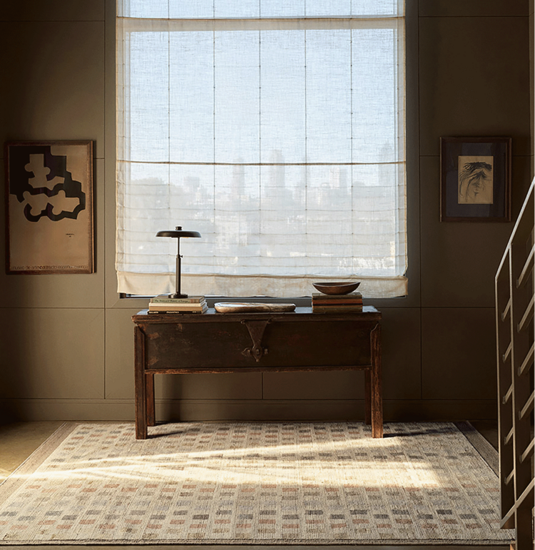 Kazben Ituri Tan/Taupe Wool Rug
