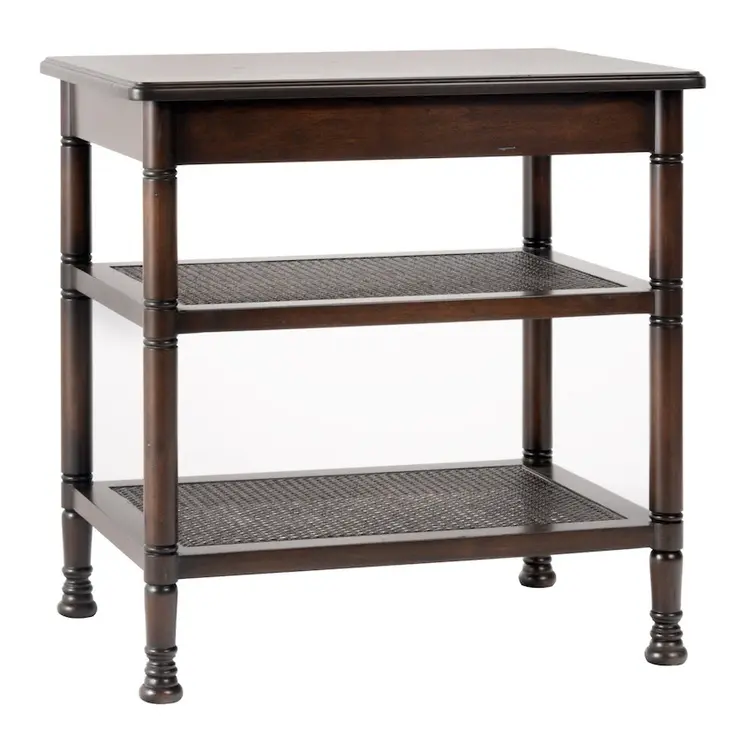 Redford House Wellesley Cane Side Table or Nightstand