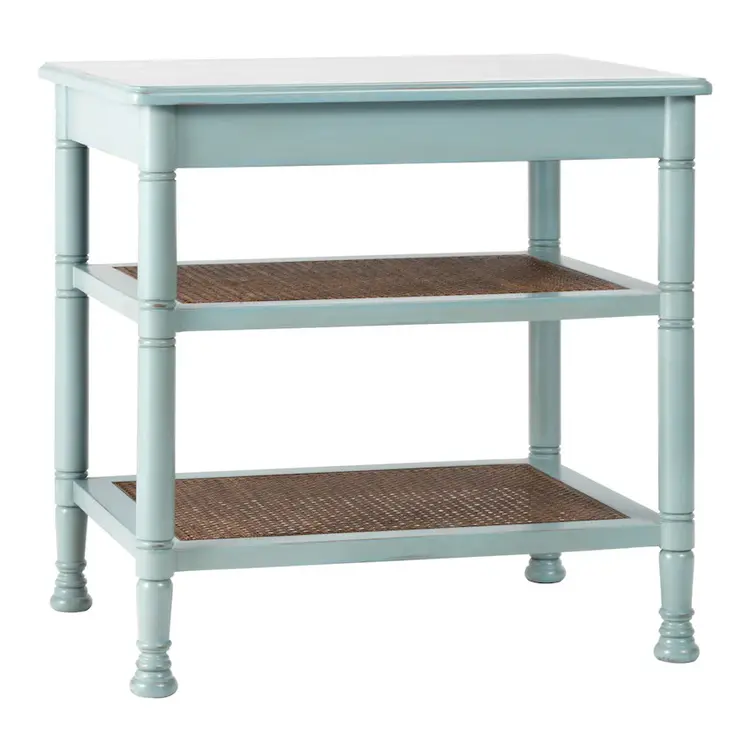 Redford House Wellesley Cane Side Table or Nightstand