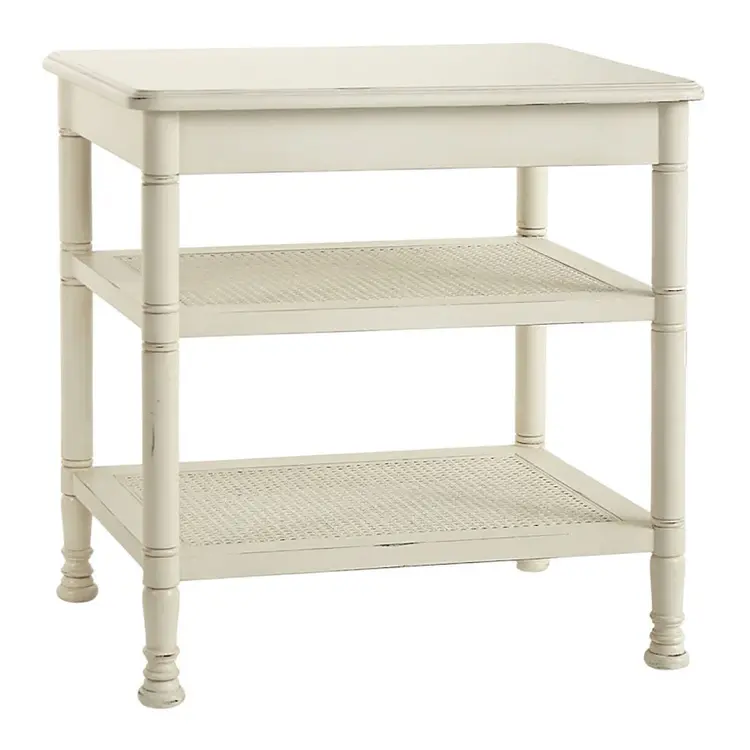 Redford House Wellesley Cane Side Table or Nightstand
