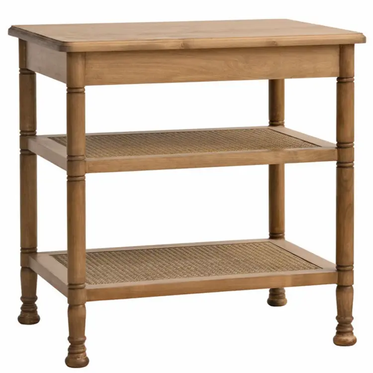 Redford House Wellesley Cane Side Table or Nightstand