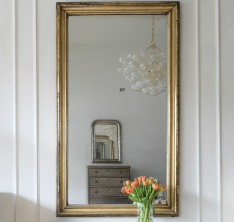French Antique Rectangular Mirror 67" x 39"