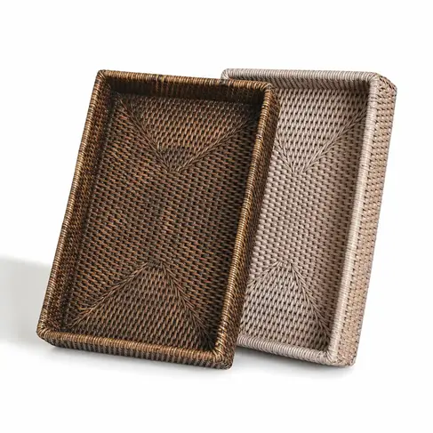 Rectangle Rattan Bath Tray
