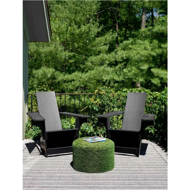 Samson Black Indoor/Outdoor Rug (3x5 in-stock)