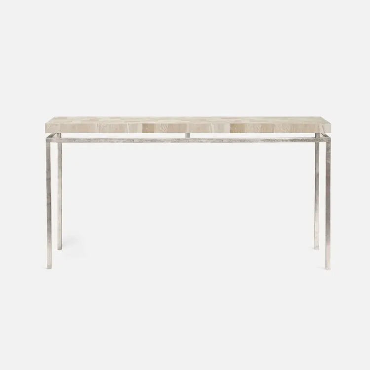 Benjamin Console Table in Fossilized Stone