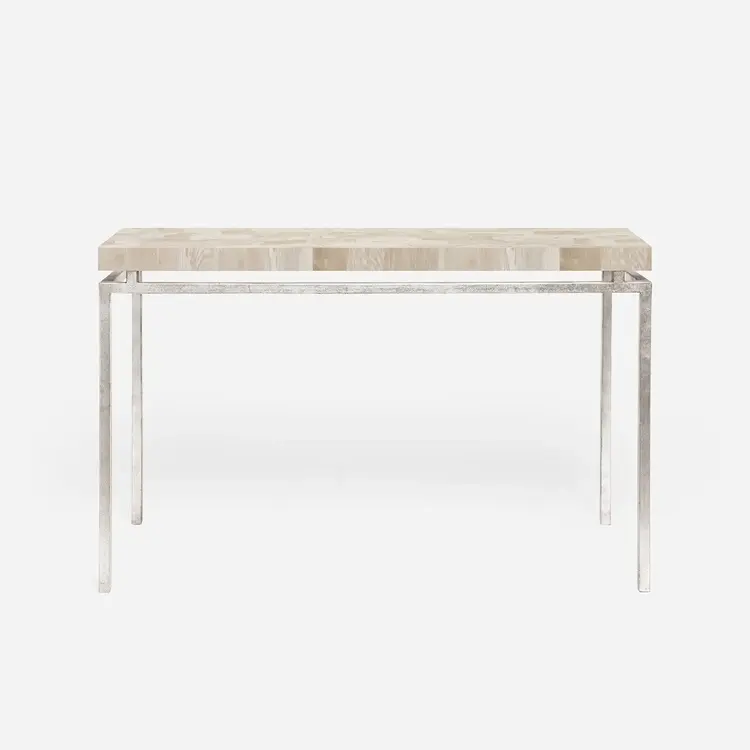 Benjamin Console Table in Fossilized Stone