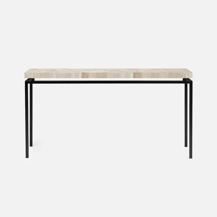Benjamin Console Table in Fossilized Stone