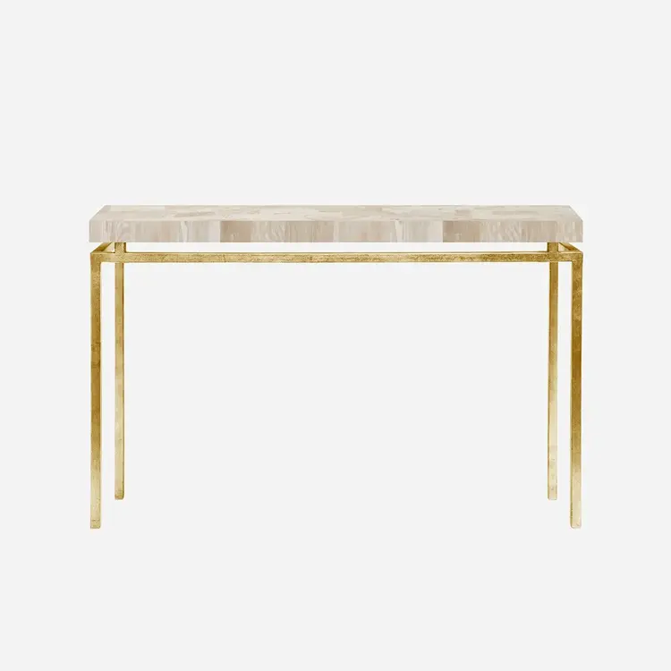 Benjamin Console Table in Fossilized Stone