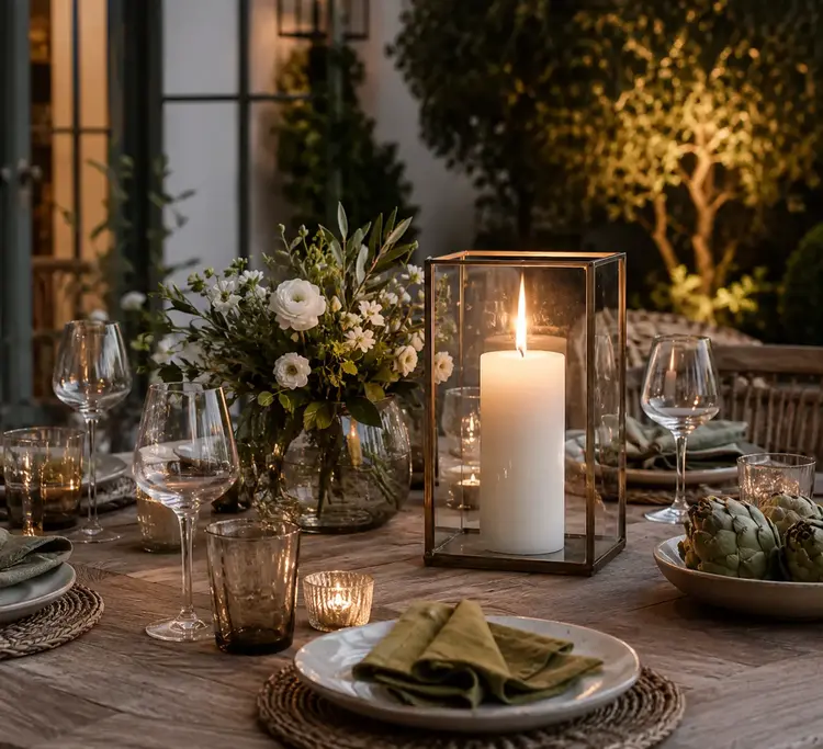 Open Lantern in Brass