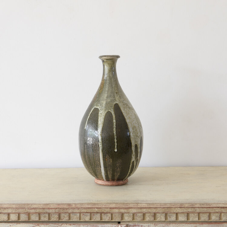Christer Myrberg Dark Shino Plum Bottle Vase