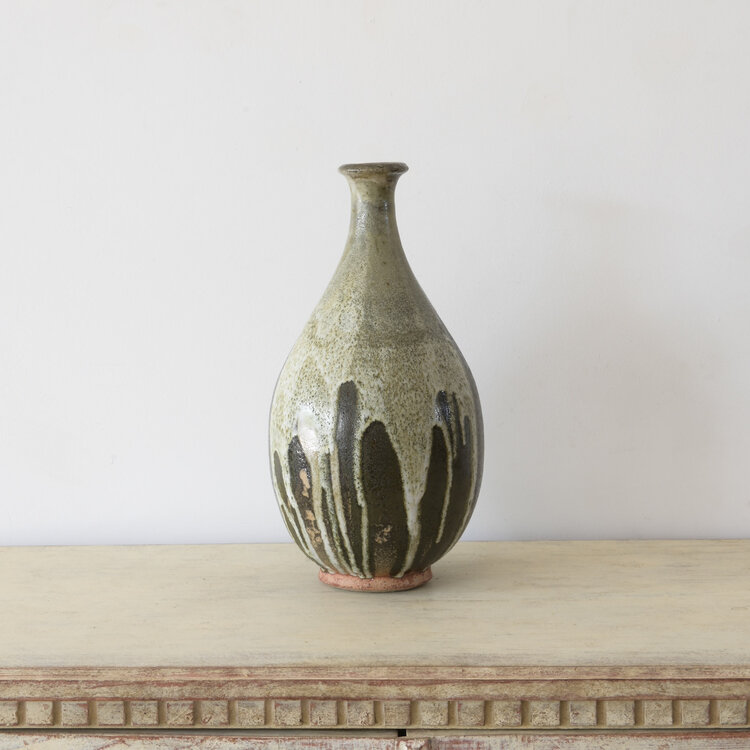 Christer Myrberg Dark Shino Plum Bottle Vase