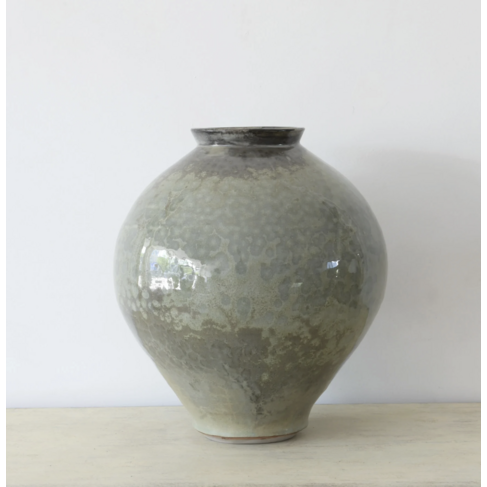 Large Spotted Glaze Moon Vase