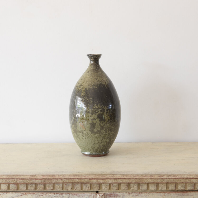 Christer Myrberg Celadon & Shino Bottle Vase