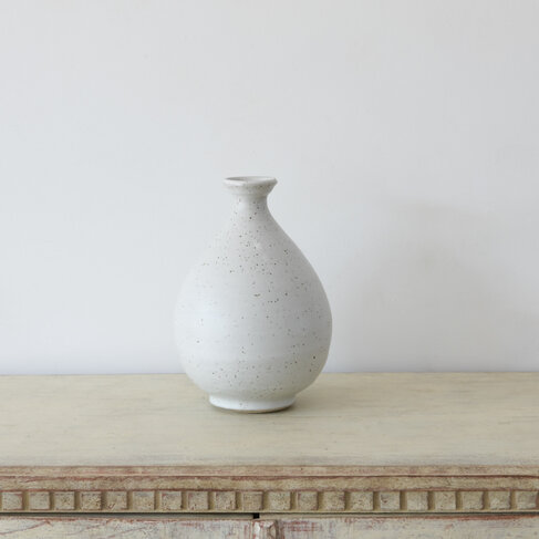 Christer Myrberg Speckled White Vase (SOLD)