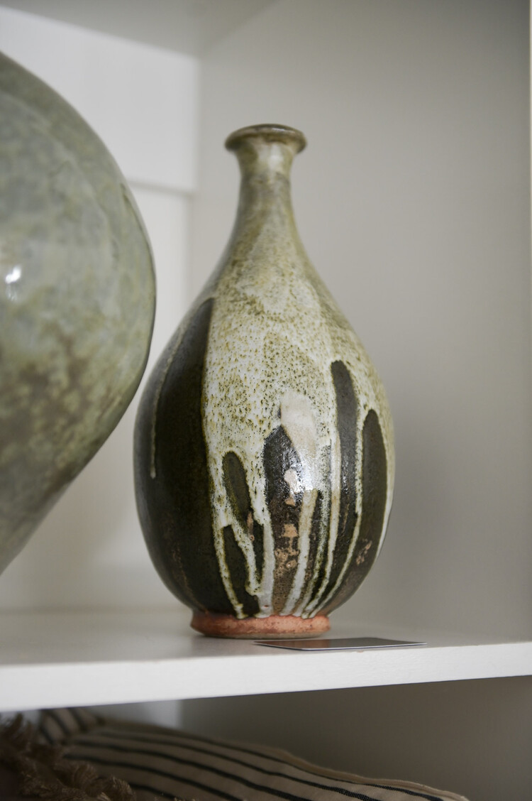 Christer Myrberg Dark Shino Plum Bottle Vase