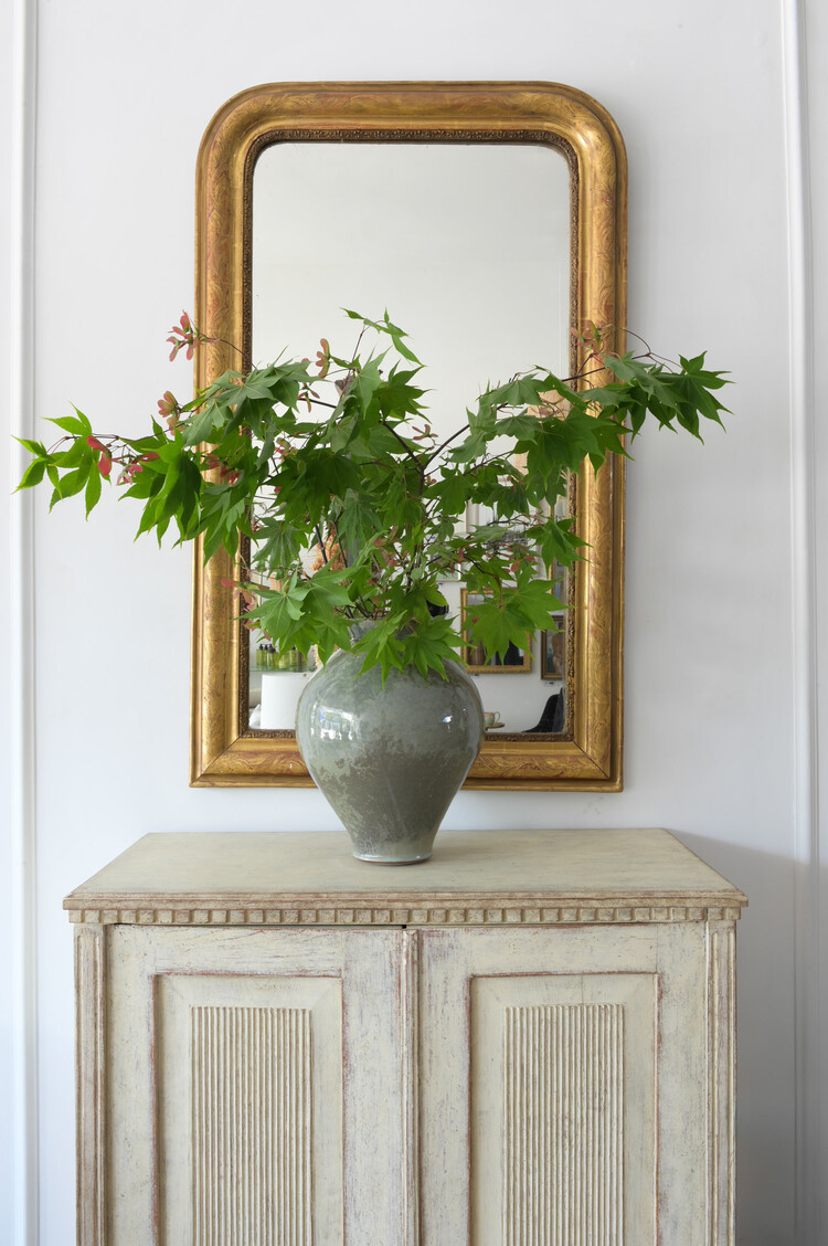Antique Louis Philippe Gilt Mirror 46" x 28"