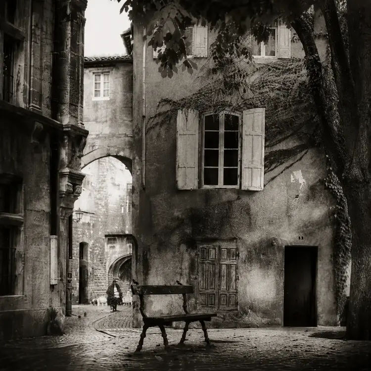 Original Framed Photograph Bench by Jurek Nems