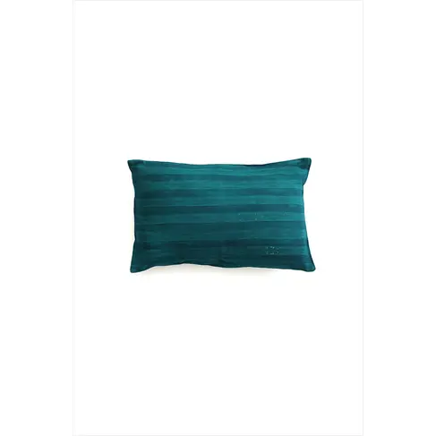 Emerald Green Stripe Lumbar Cushion