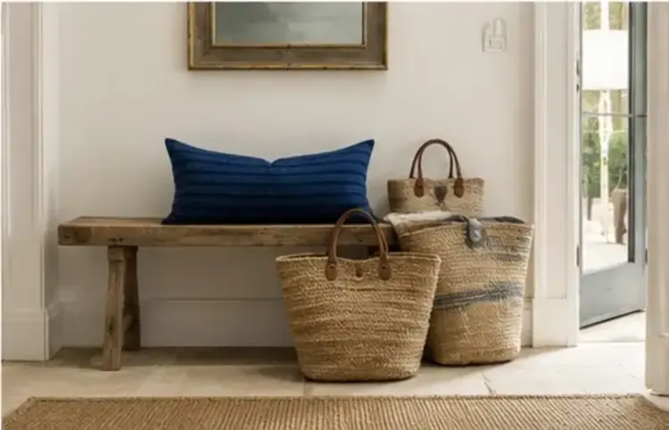 Blue Marine Stripe Lumbar Cushion