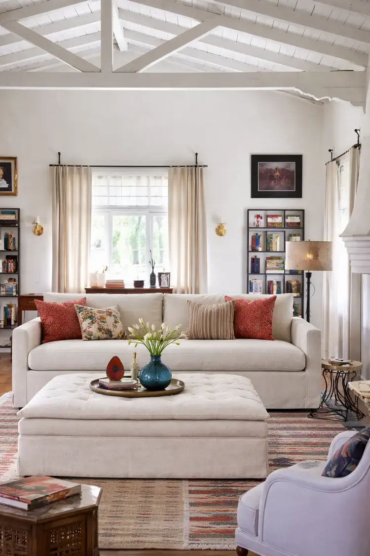 Bérengère Leroy Endless Nights Linen Ottoman Pouf