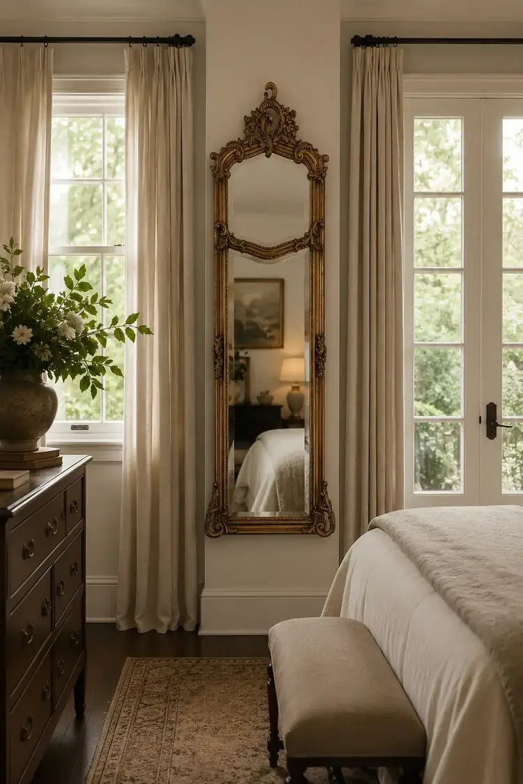Julien Mirror with Cartouche Crown