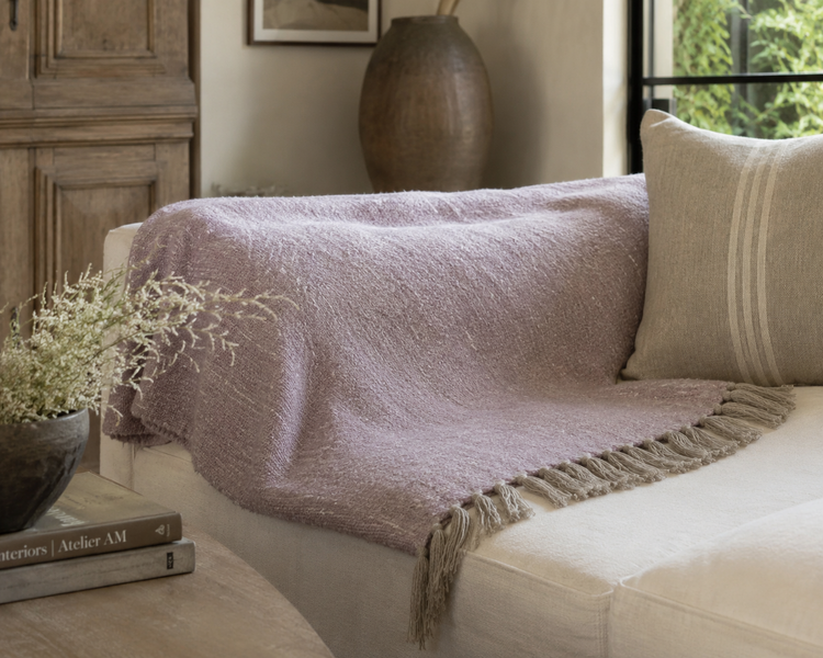 Nash Throw Blanket in lavender