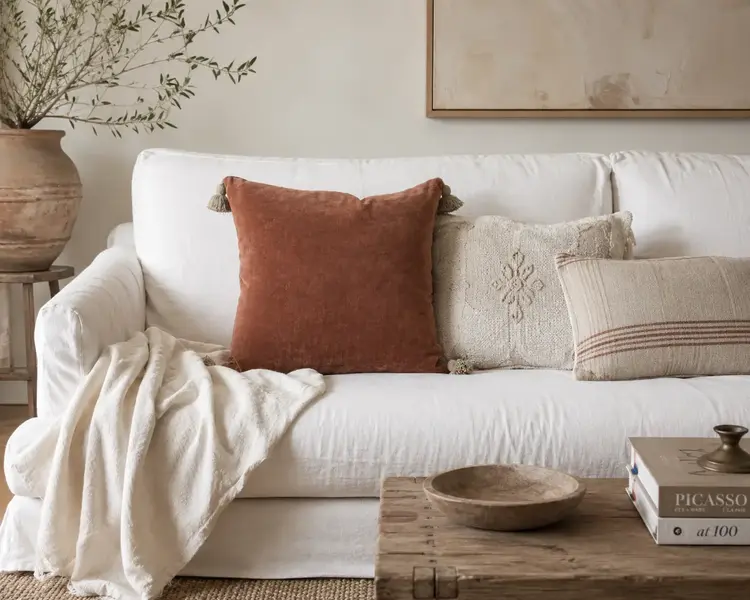 Bérengère Leroy Tsar Velvet Cushion in Terracotta