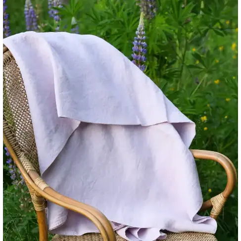 Lilac French Linen Tablecloth 63” x 118”