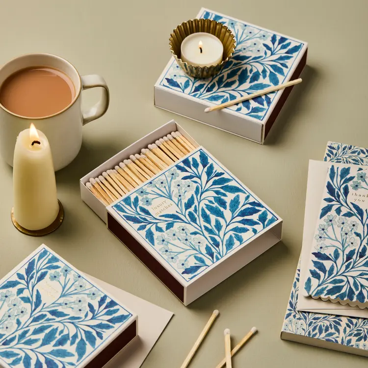 Blue Floral Long Matches