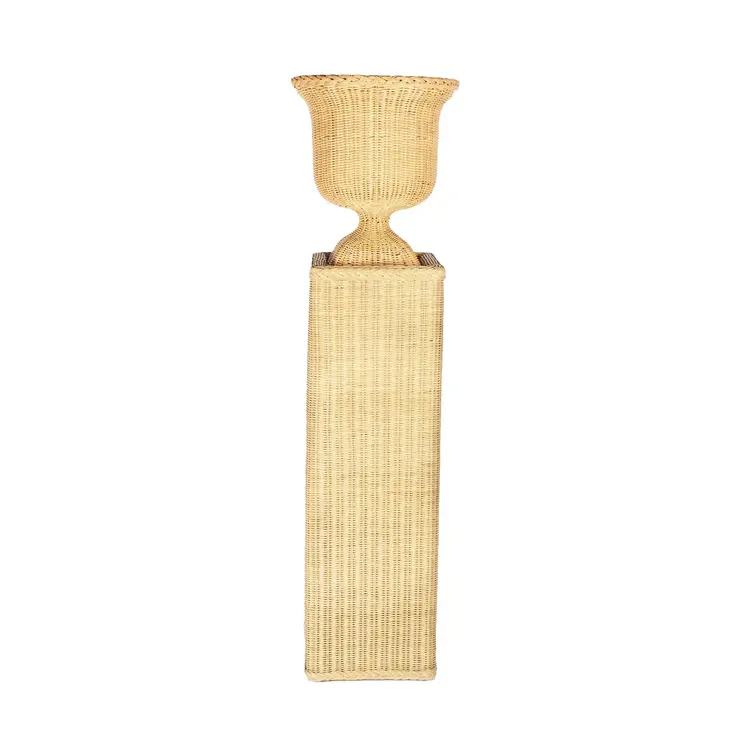 Fitrit Rattan Urn Planter & Pedestal Stand Option