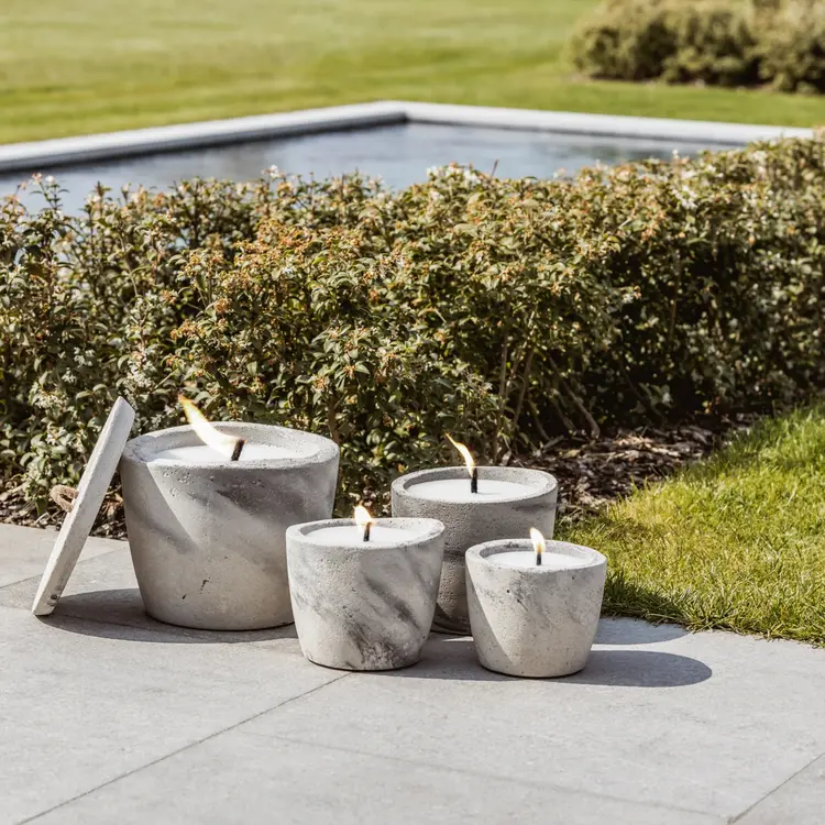 Outdoor Candle Neutral Small with Lid