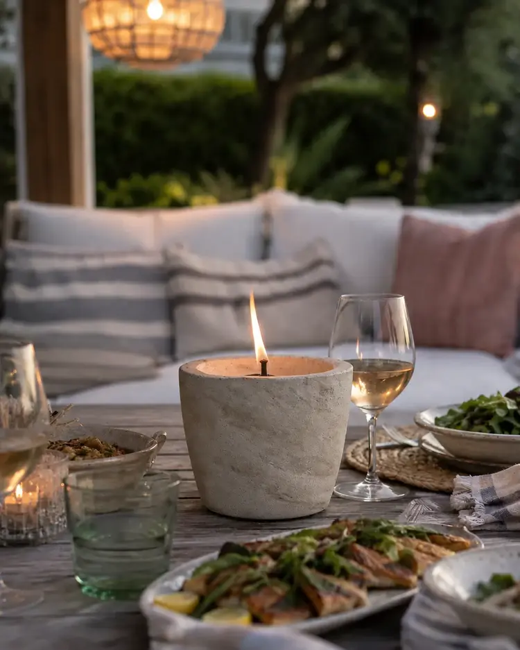 Outdoor Candle Neutral Small with Lid