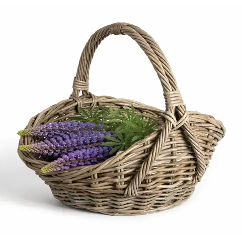 High Side Rattan Basket
